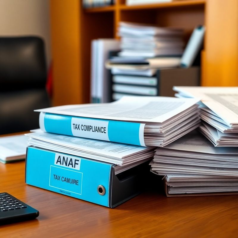 Dosare de conformitate fiscală organizate pe un birou profesional